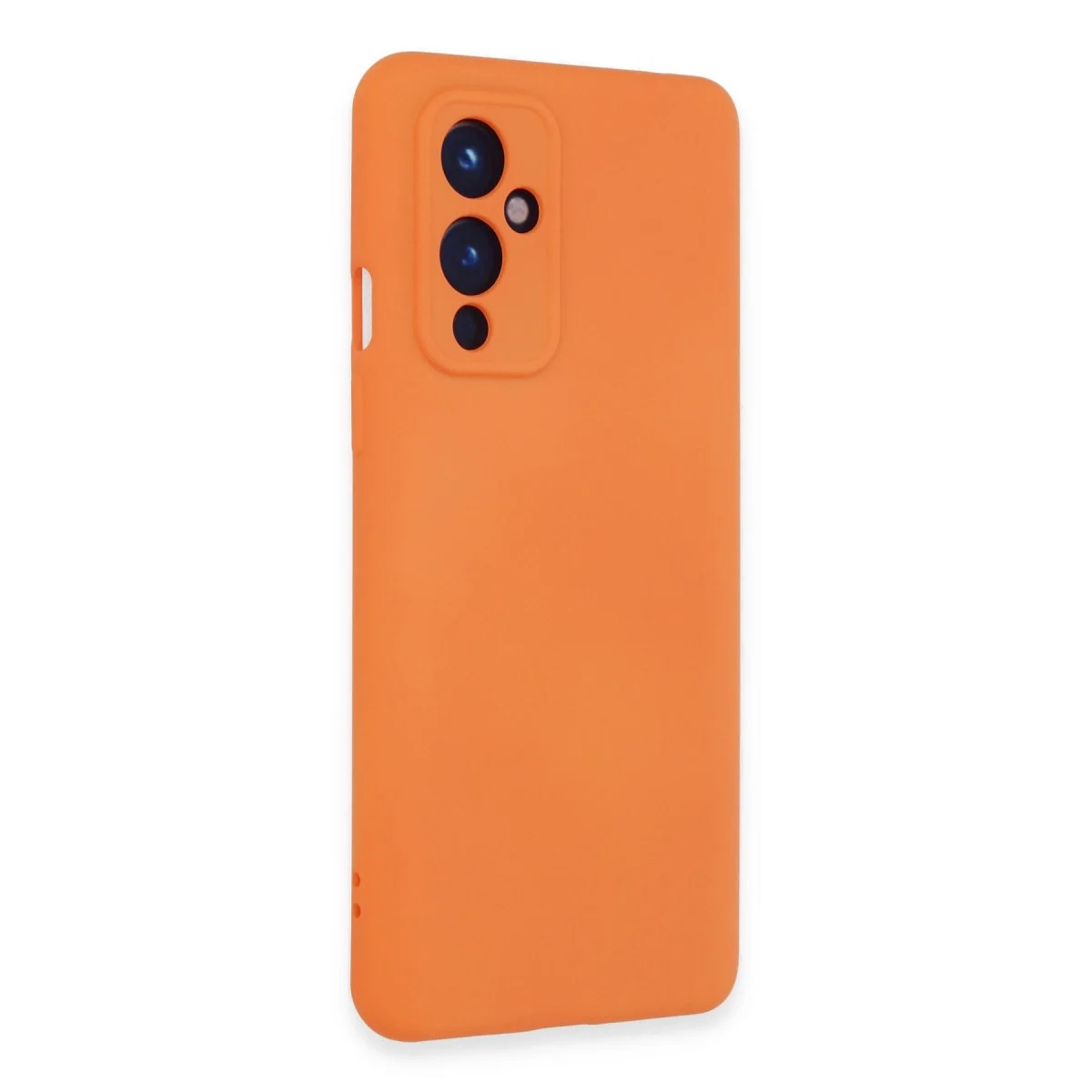 One Plus 9 Kılıf Nano İçi Kadife Silikon - Turuncu görsel 2