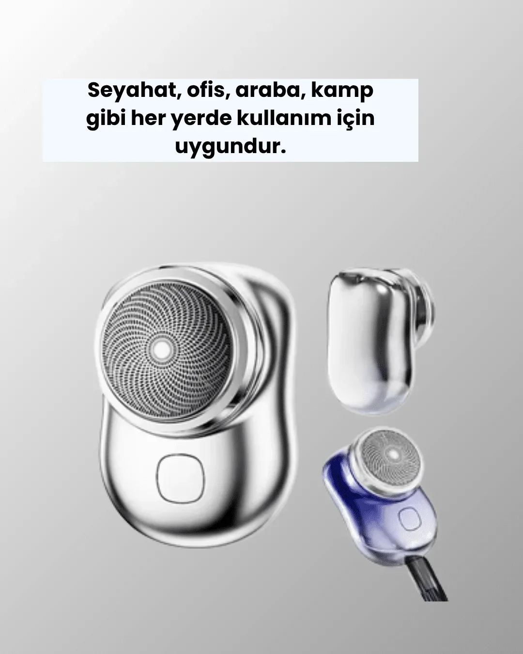 Tüm vücut bölgelerinde kullanılabilen küçük boy tıraş cihazı görsel 2