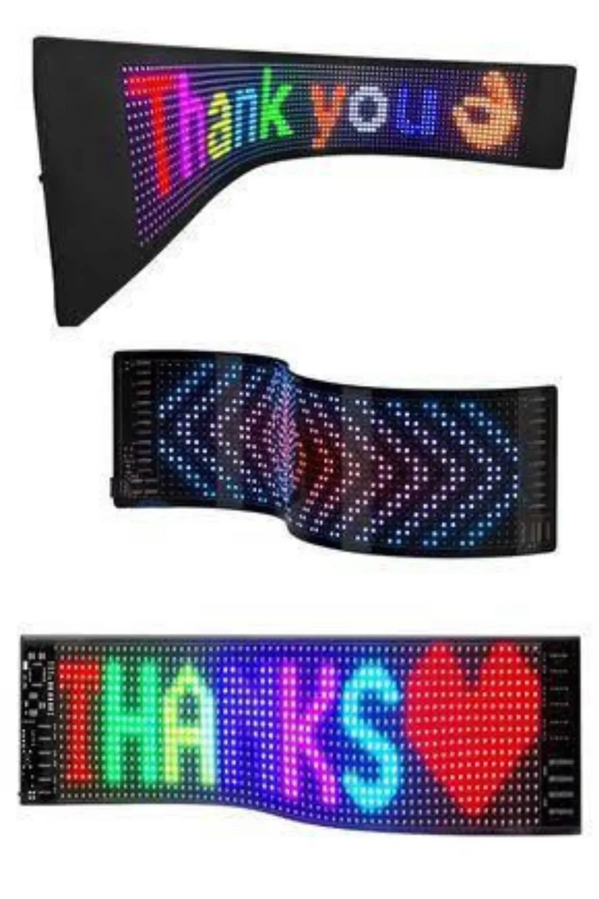 Digital Araba Yazısı Ekran Matrix En Büyük Boy 16X96 Matrix LED Panel görsel 5