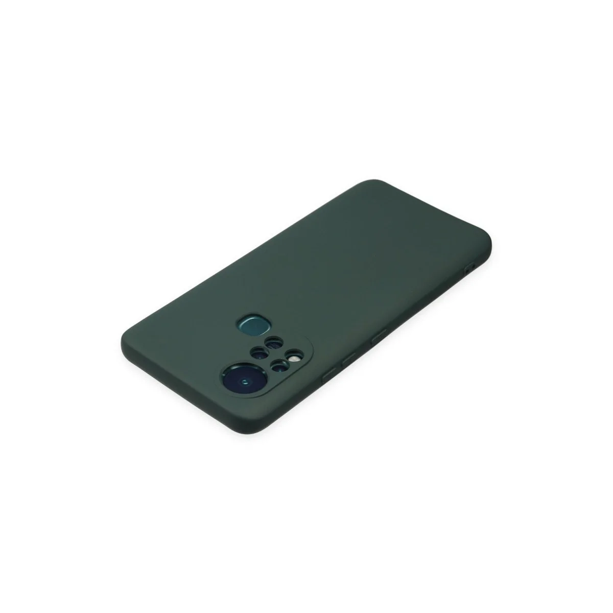 İnfinix Hot 11s Kılıf Nano İçi Kadife Silikon - Koyu Yeşil görsel 5