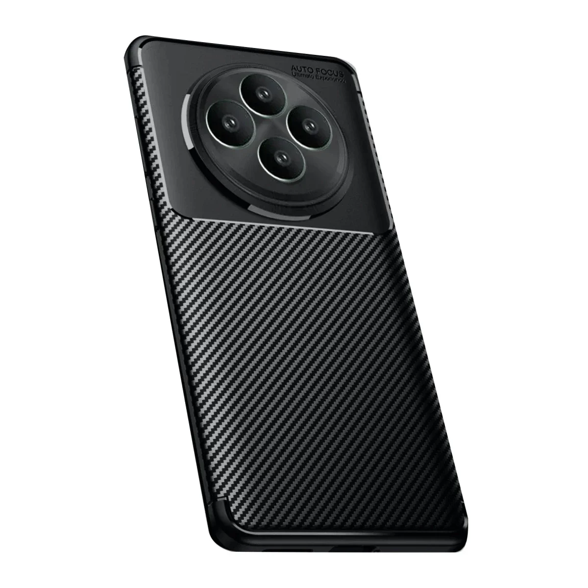 Oppo Reno 11 FS Kılıf Auto Focus Karbon Kapak - Siyah görsel 2
