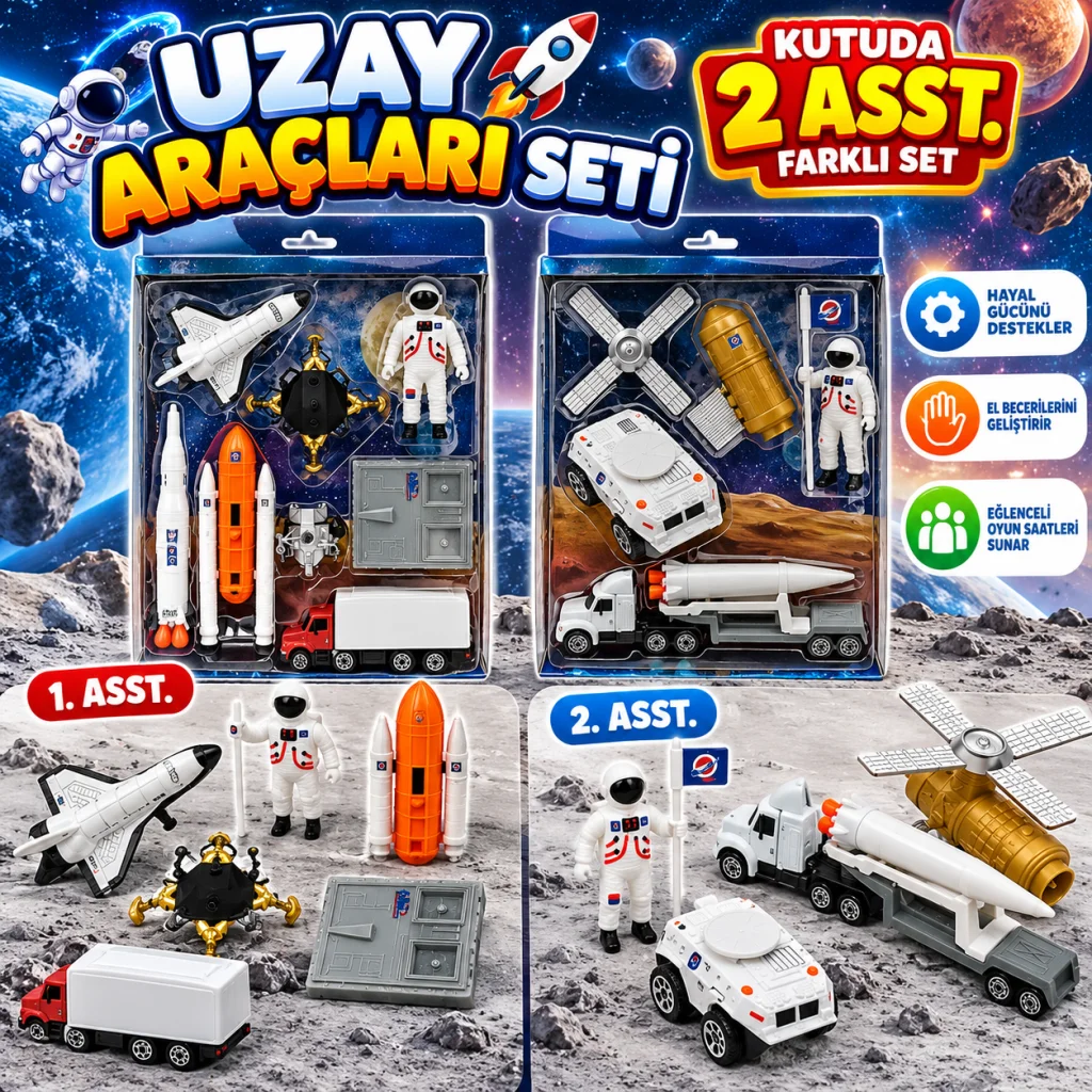 DMNDS077 Kutuda 2 Asst.uzay Araçları Seti Oyuncak
