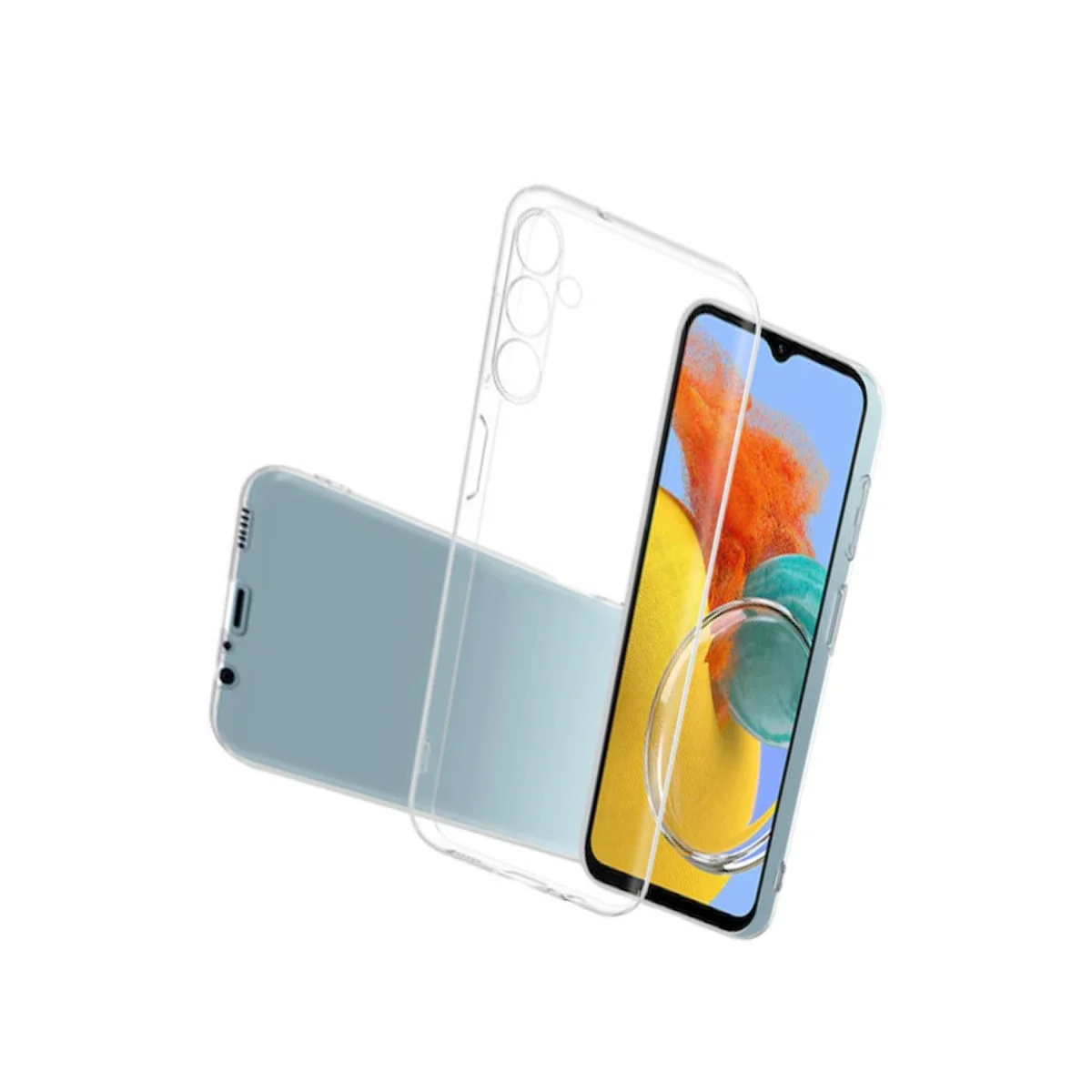 Samsung Galaxy M14 5g Kılıf Lüx Şeffaf Silikon görsel 3