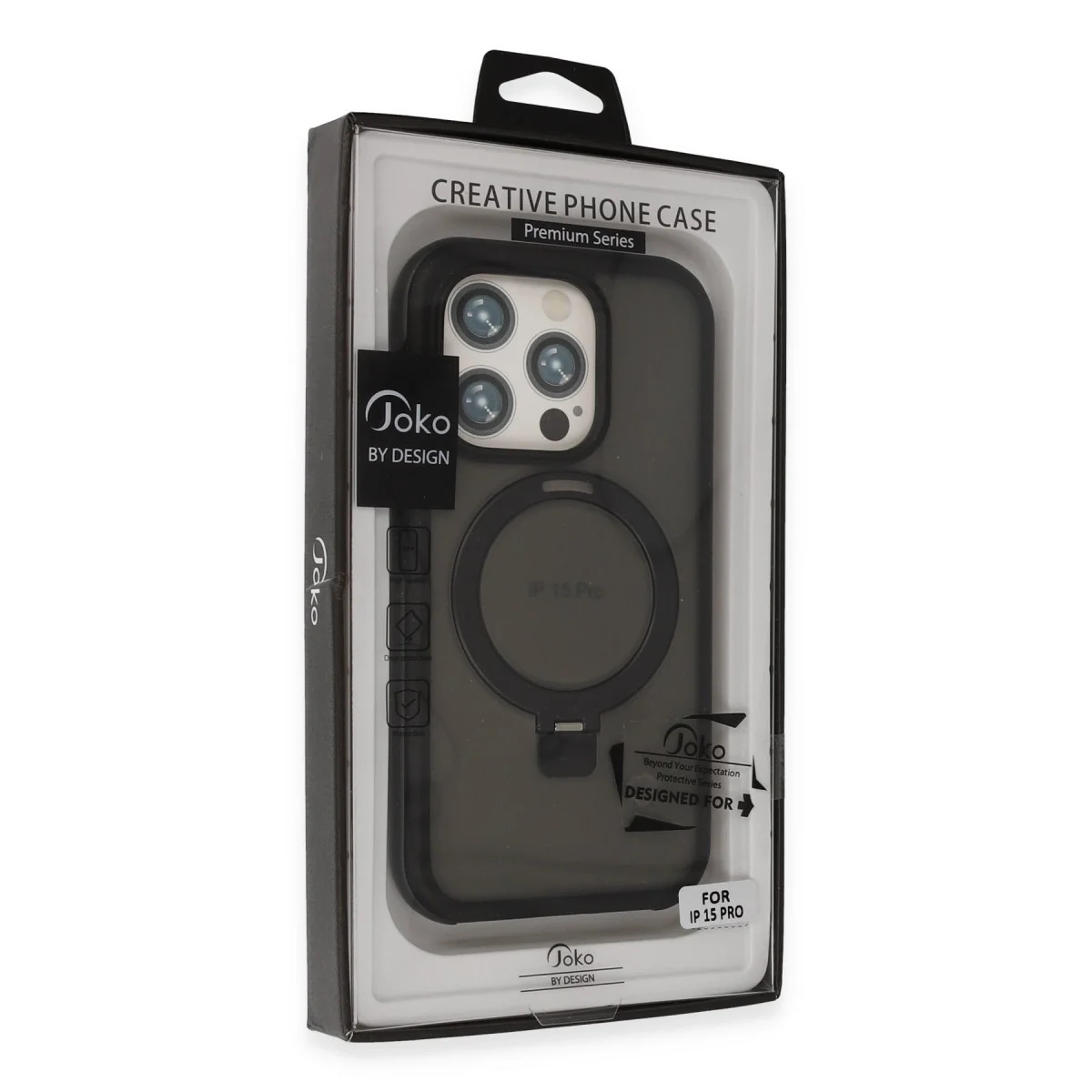 Joko Apple İphone 15 Pro Max Zorda Airbag Magsafe Standlı Kapak - Lacivert görsel 4