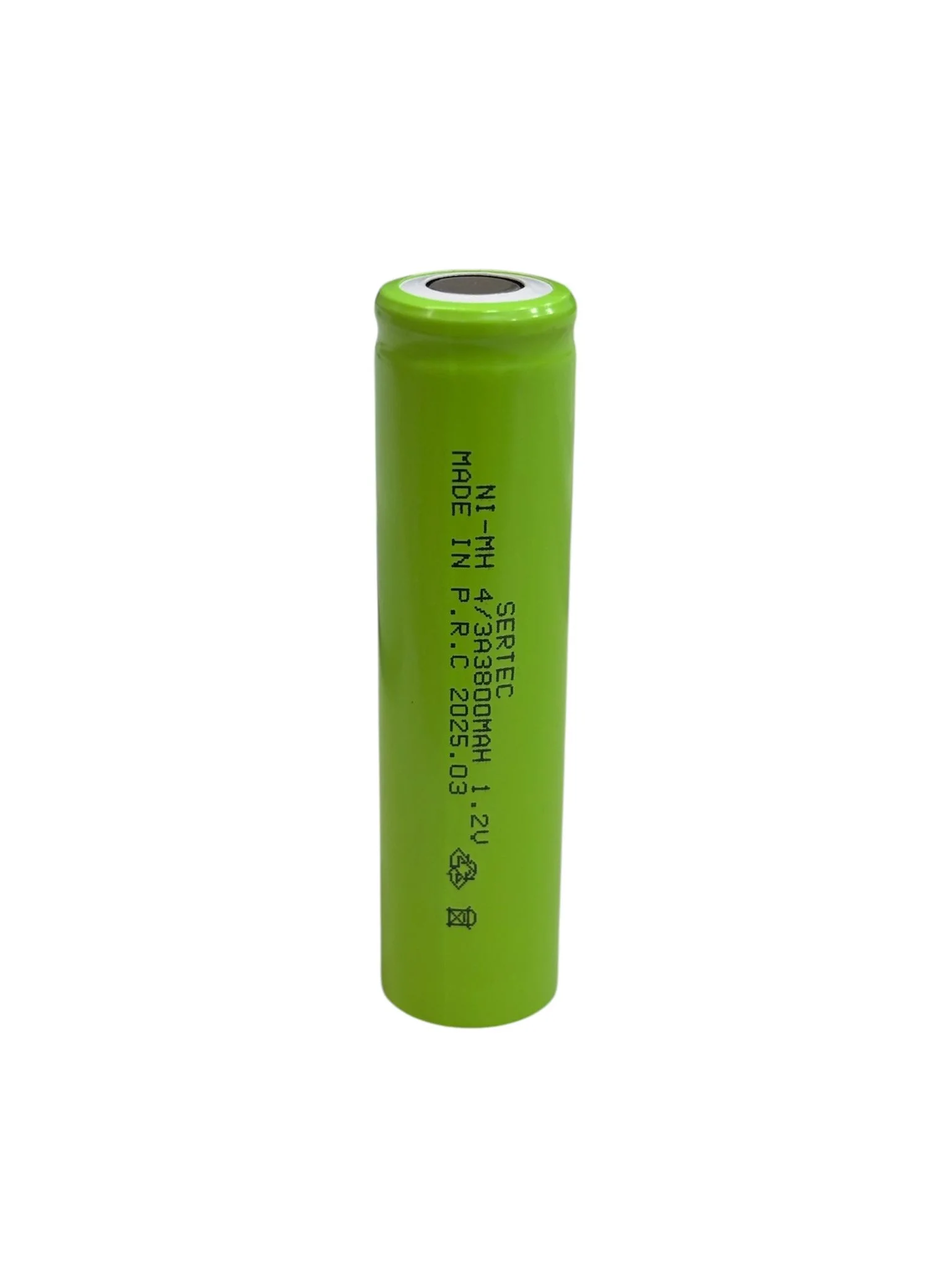 1.2V 3800 Mah - 4/3A - Ni-MH Şarjlı Pil - (Başsız / Flat Head)
