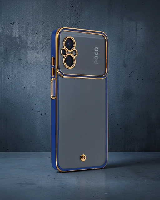 Xiaomi Poco M5 Kılıf Liva Lens Silikon - Mavi