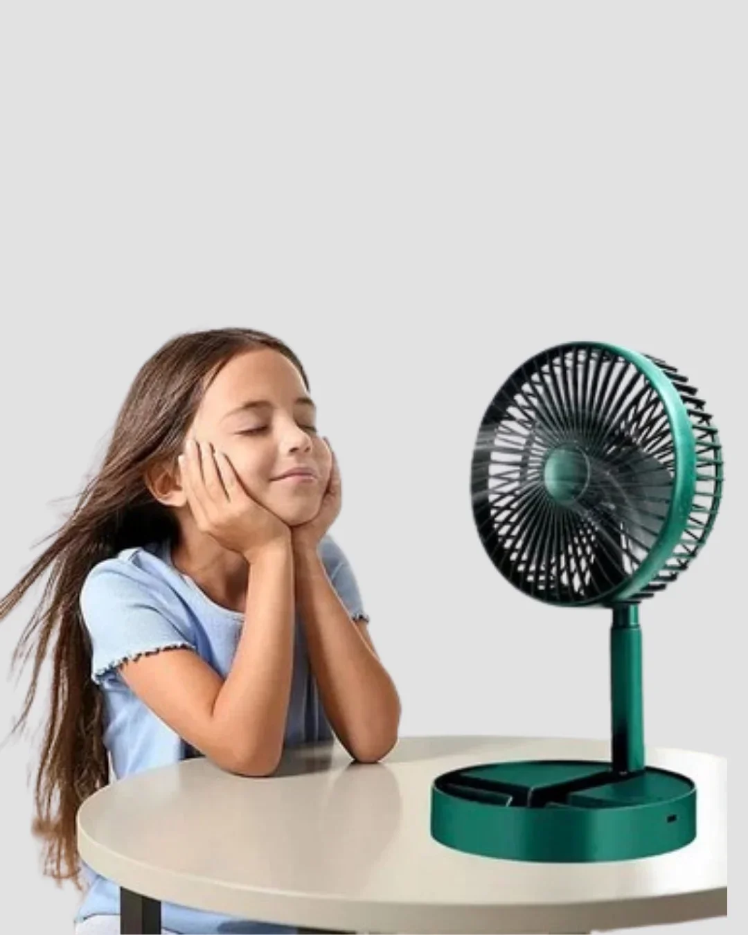 Taşınabilir Şarjlı Mini Fan – Katlanabilir Gövde, 3 Hız Kademesi görsel 5