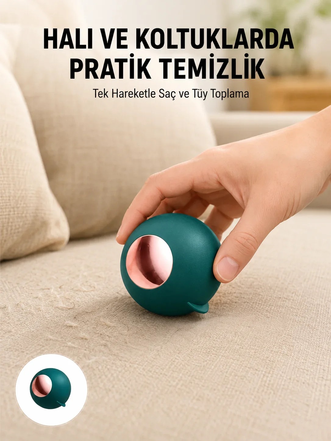 Kumaş Dostu Tiftik Çıkarıcı – Kıyafet ve Halı Tezlik Topu