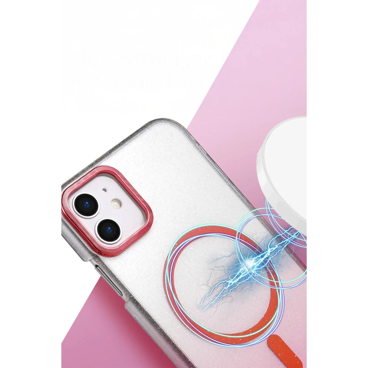Apple İphone 12 Glossy Magsafe Kapak - Pembe görsel 2