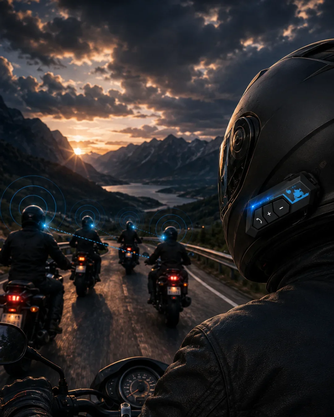 Motosiklet Kaskı İçin Bluetooth Kulaklık Hands Free Çağrı Özellikli