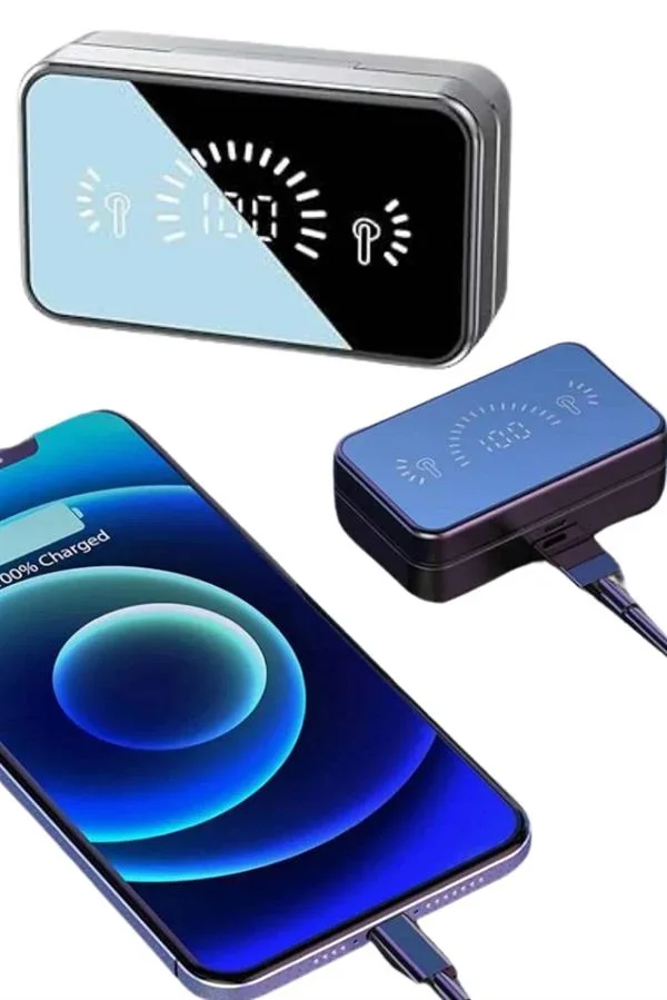 İos Android Uyumlu Bluetooth Kulaklık Kablosuz Kulaklık Yüksek Basslı görsel 3