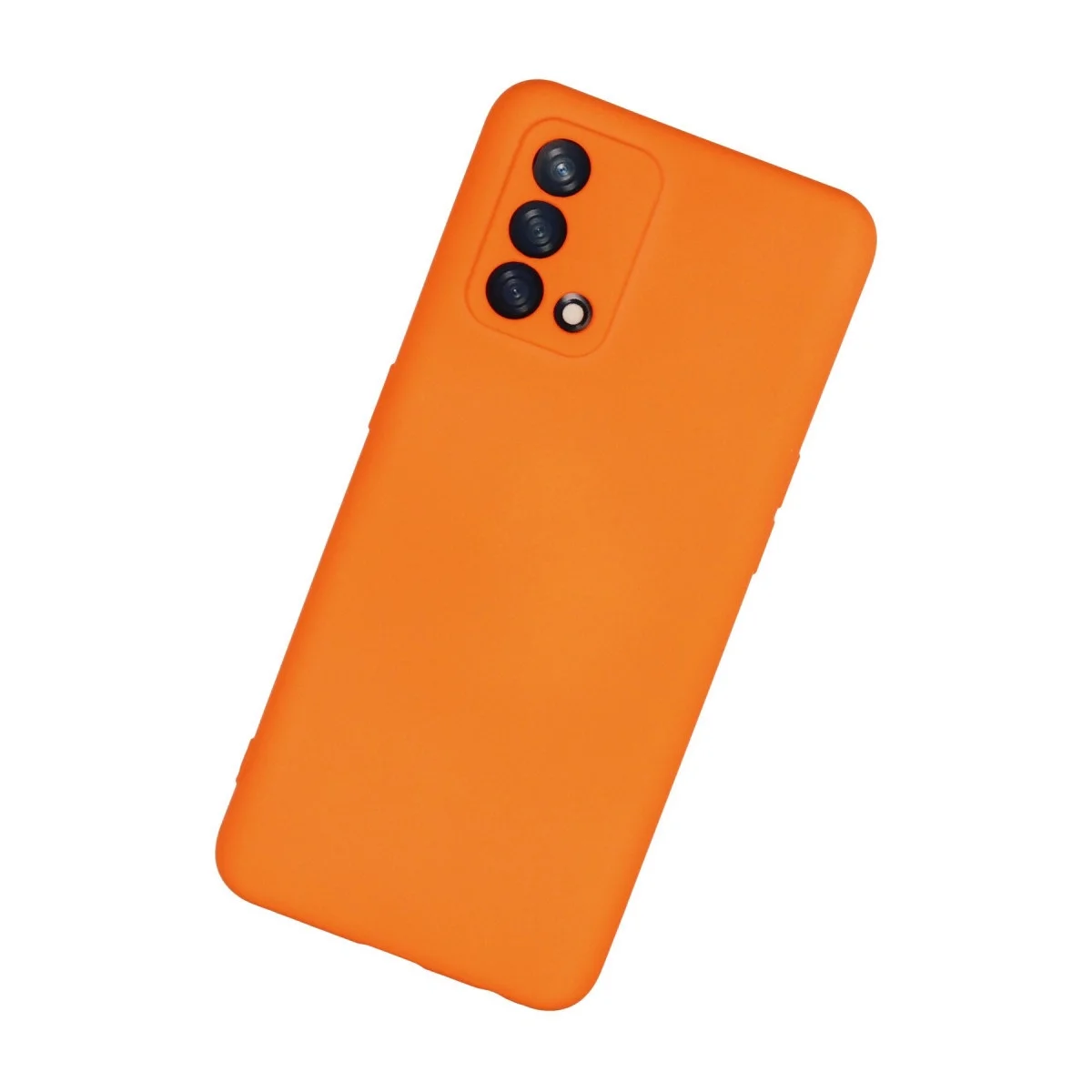 Oppo A74 4g Kılıf Nano İçi Kadife Silikon - Turuncu görsel 3