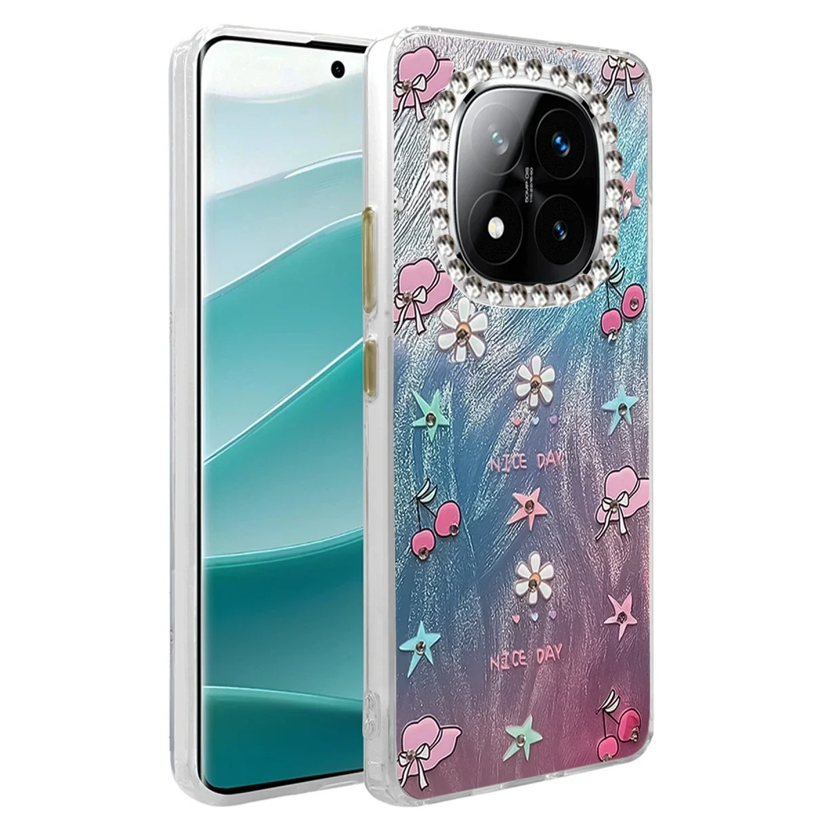 Xiaomi Redmi Note 14 Pro 5G Kılıf Blade Aynalı Desenli Kapak - Desen 4