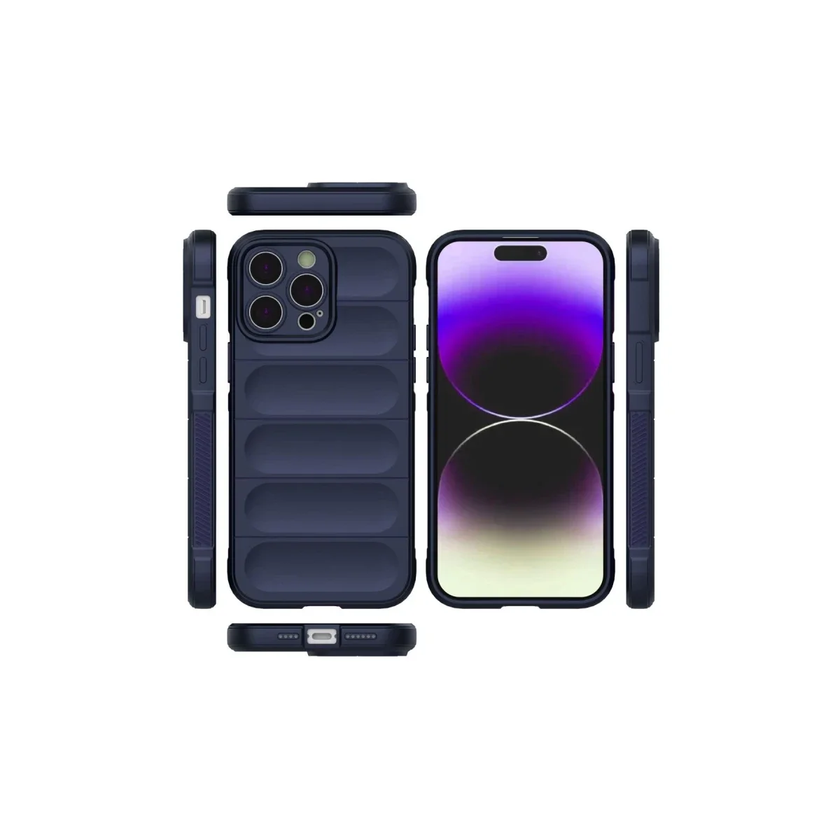 Apple iPhone 15 Pro Max Kılıf Optimum Silikon - Lacivert görsel 2