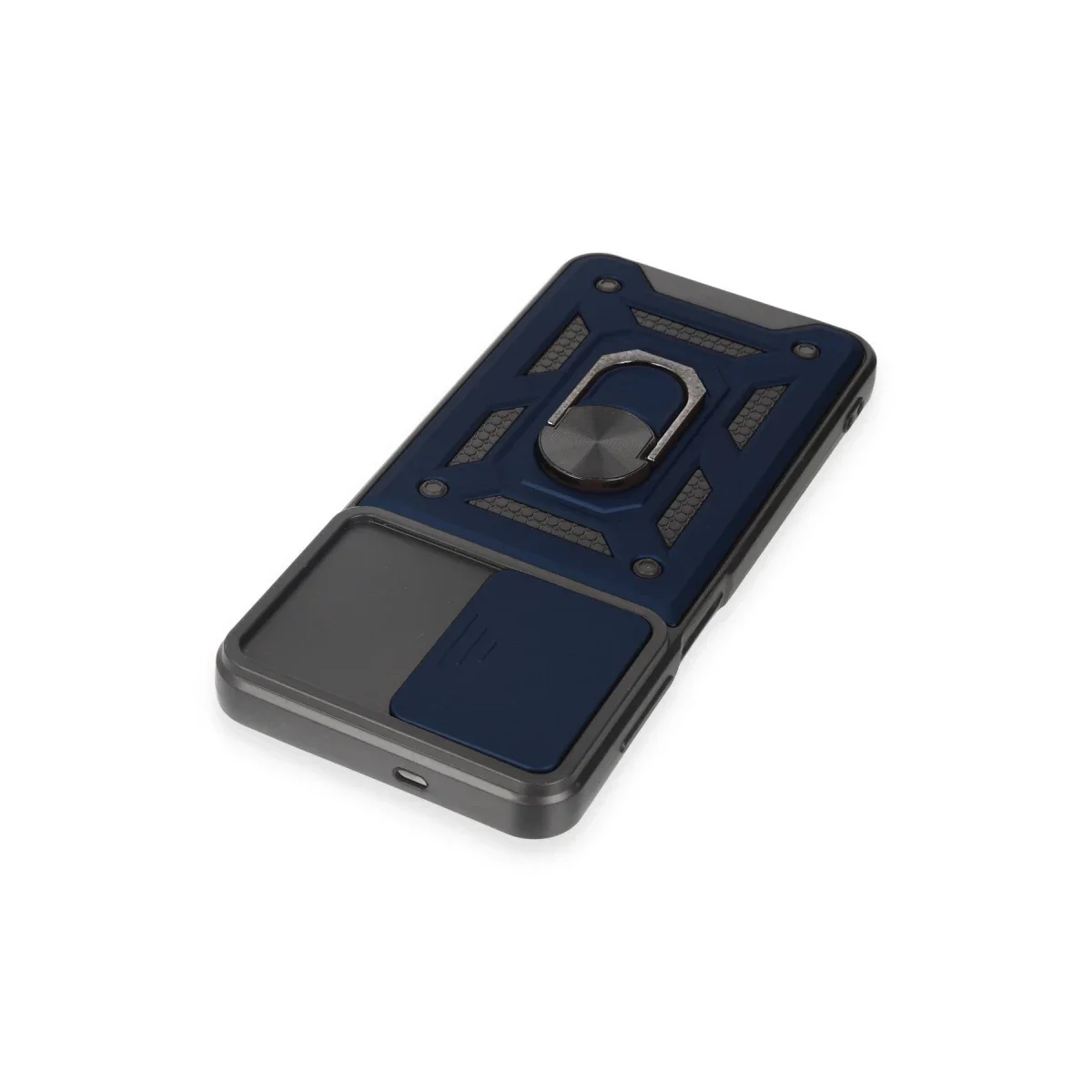 Samsung Galaxy M14 5G Kılıf Pars Lens Yüzüklü Silikon - Lacivert görsel 6