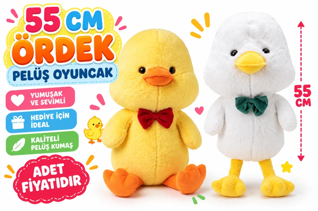 PL50237 55 CM ÖRDEK PELUŞ OYUNCAK (adet fiyatıdır)