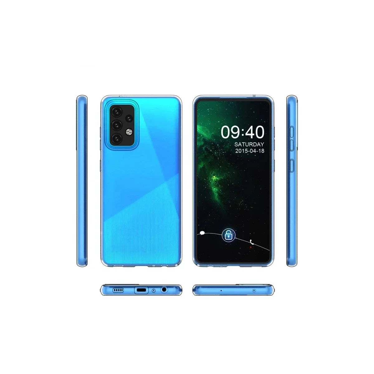 Samsung Galaxy A02S Kılıf Lüx Şeffaf Silikon görsel 2