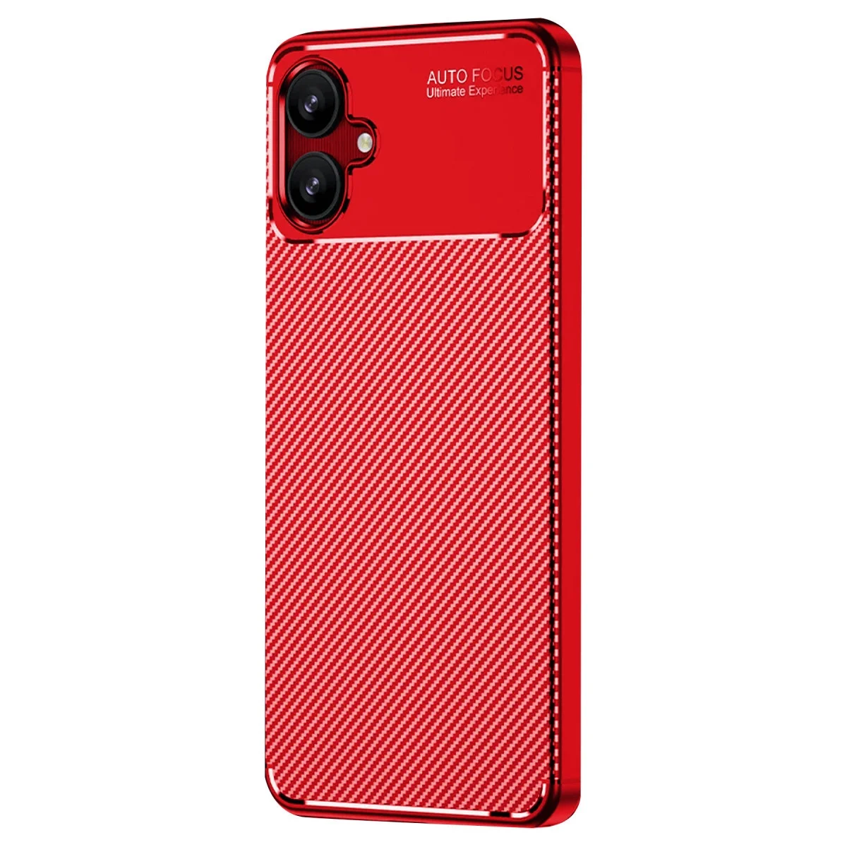Samsung Galaxy A06 Kılıf Auto Focus Karbon Kapak - Kırmızı görsel 2