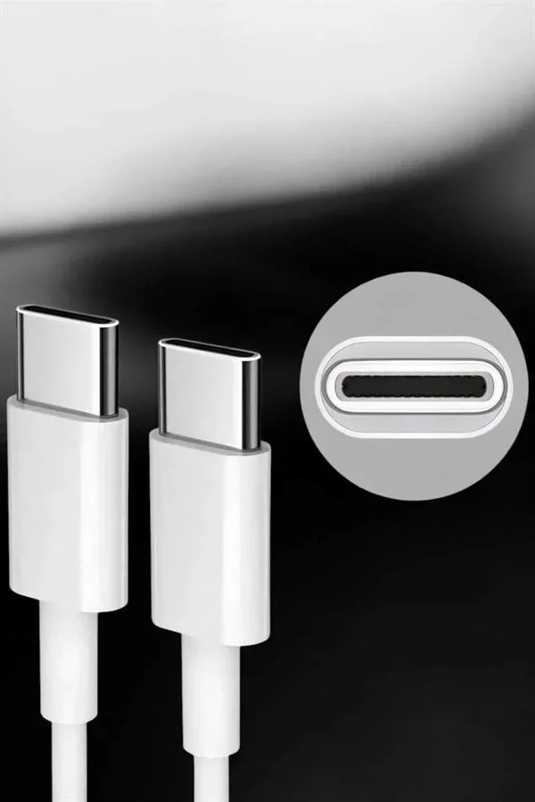 İOS Uyumlu Type-C Girişli Hızlı Şarj 15/15 Pro Max Adaptör ve Kablosu görsel 3