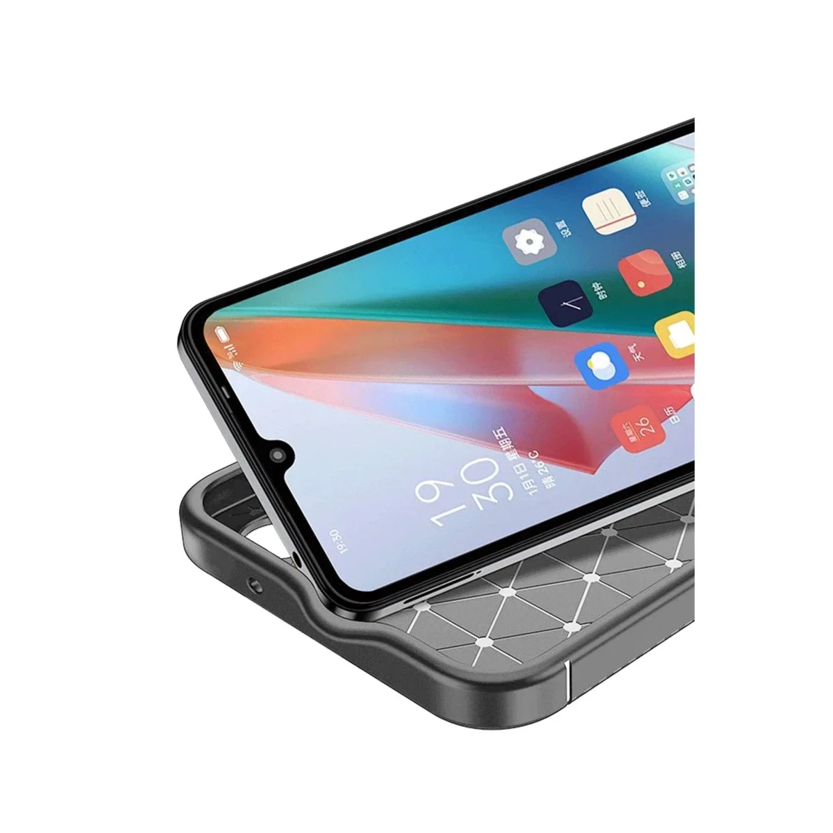 Samsung Galaxy A06 Kılıf Auto Focus Karbon Kapak - Gri görsel 2
