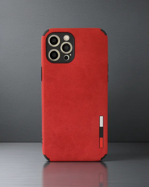 Apple İphone 12 Pro Kılıf Loop Deri Silikon - Kırmızı