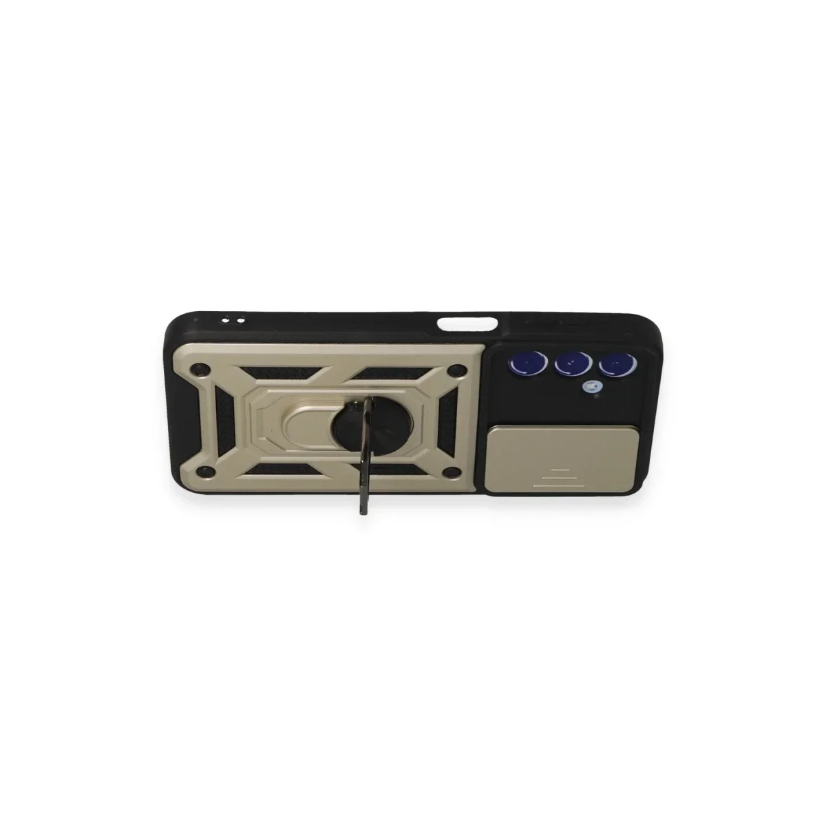 Samsung Galaxy M34 5G Kılıf Pars Lens Yüzüklü Silikon - Gold görsel 6