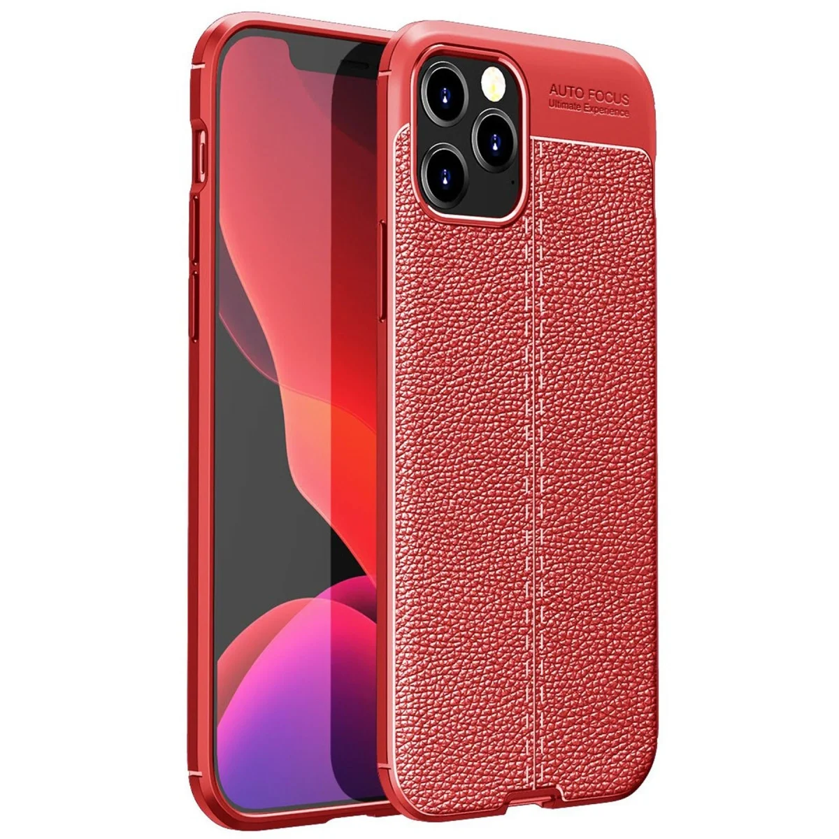 Apple İphone 12 Pro Kılıf Auto Focus Kapak - Kırmızı