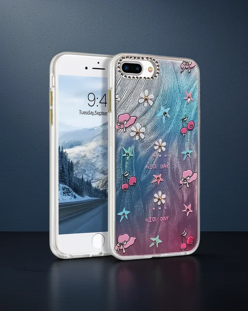 Apple İphone 7 Plus Kılıf Blade Aynalı Desenli Kapak - Desen 4