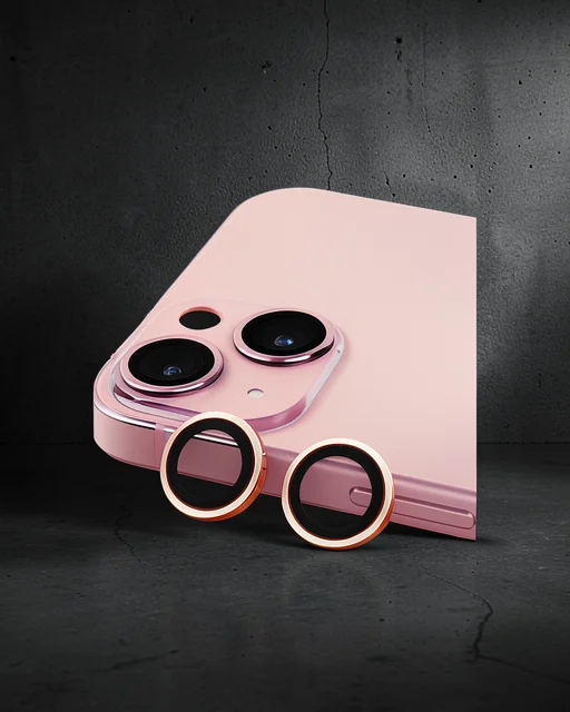 Apple İphone 15 Plus Raze Metal Kamera Lens - Pembe
