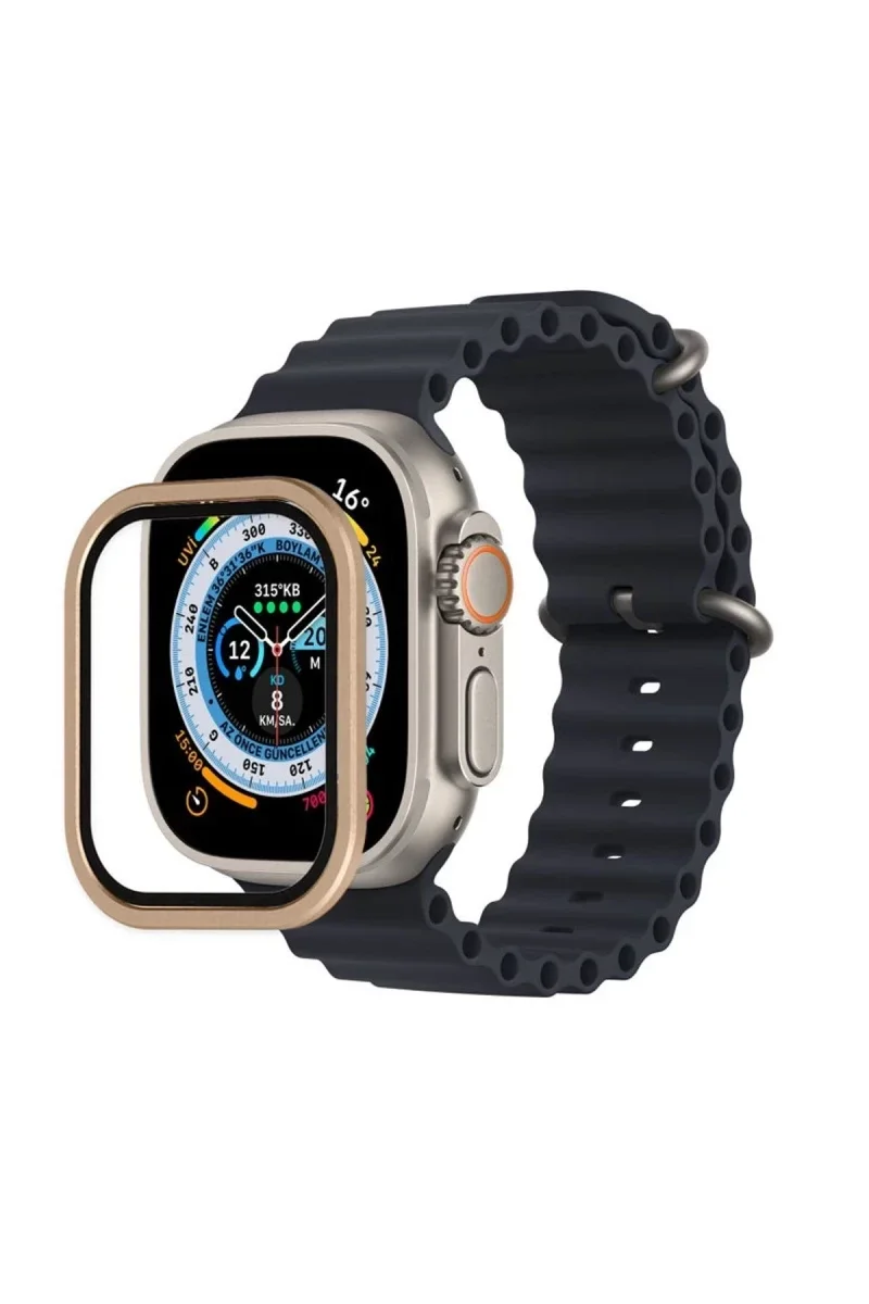 Apple Watch Ultra 49mm Alünyum Kasa Cam Ekran Koruyucu - Yıldız Işığı