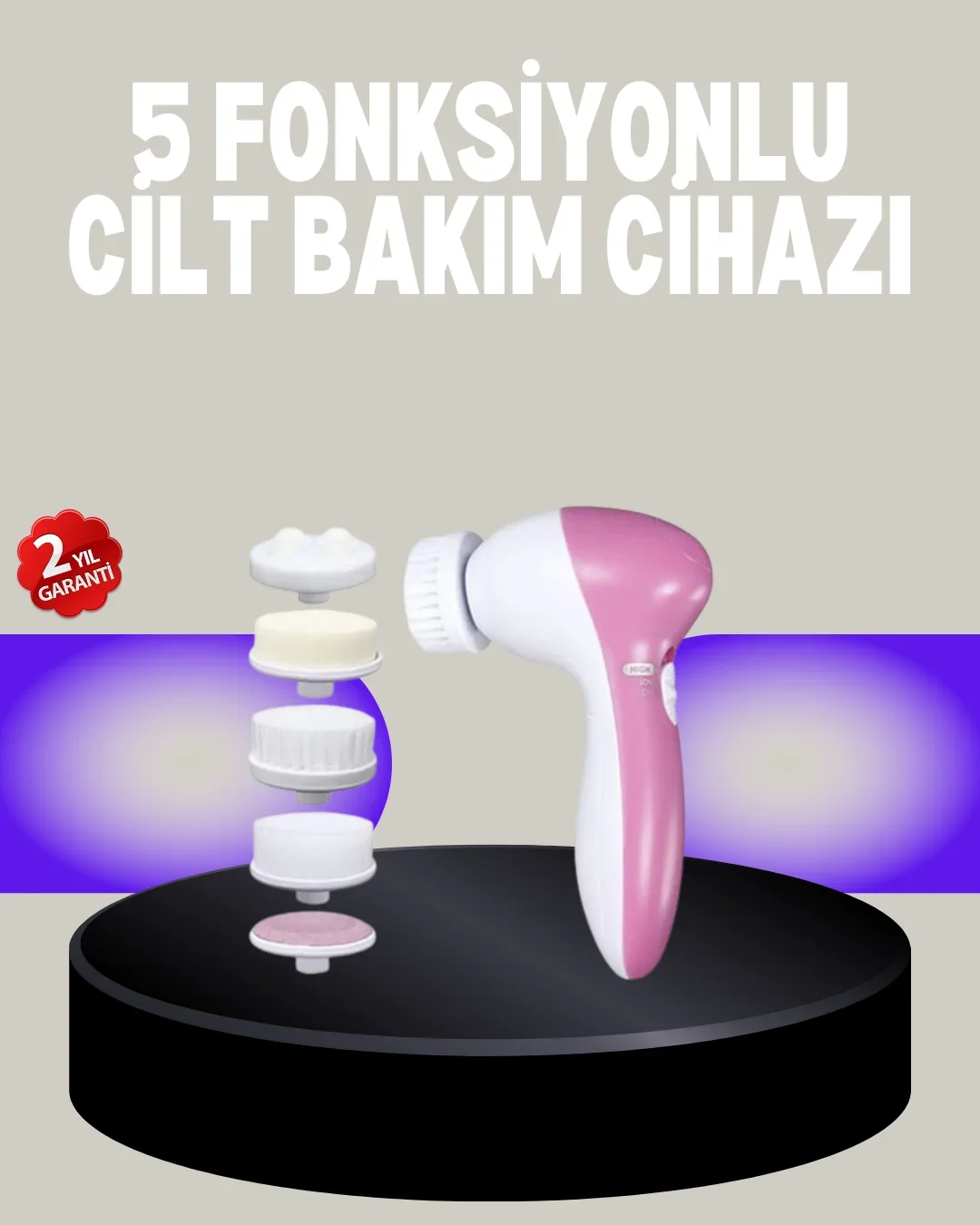 Fırçalı Yüz Tezleme ve Spa Masaj Cihazı
