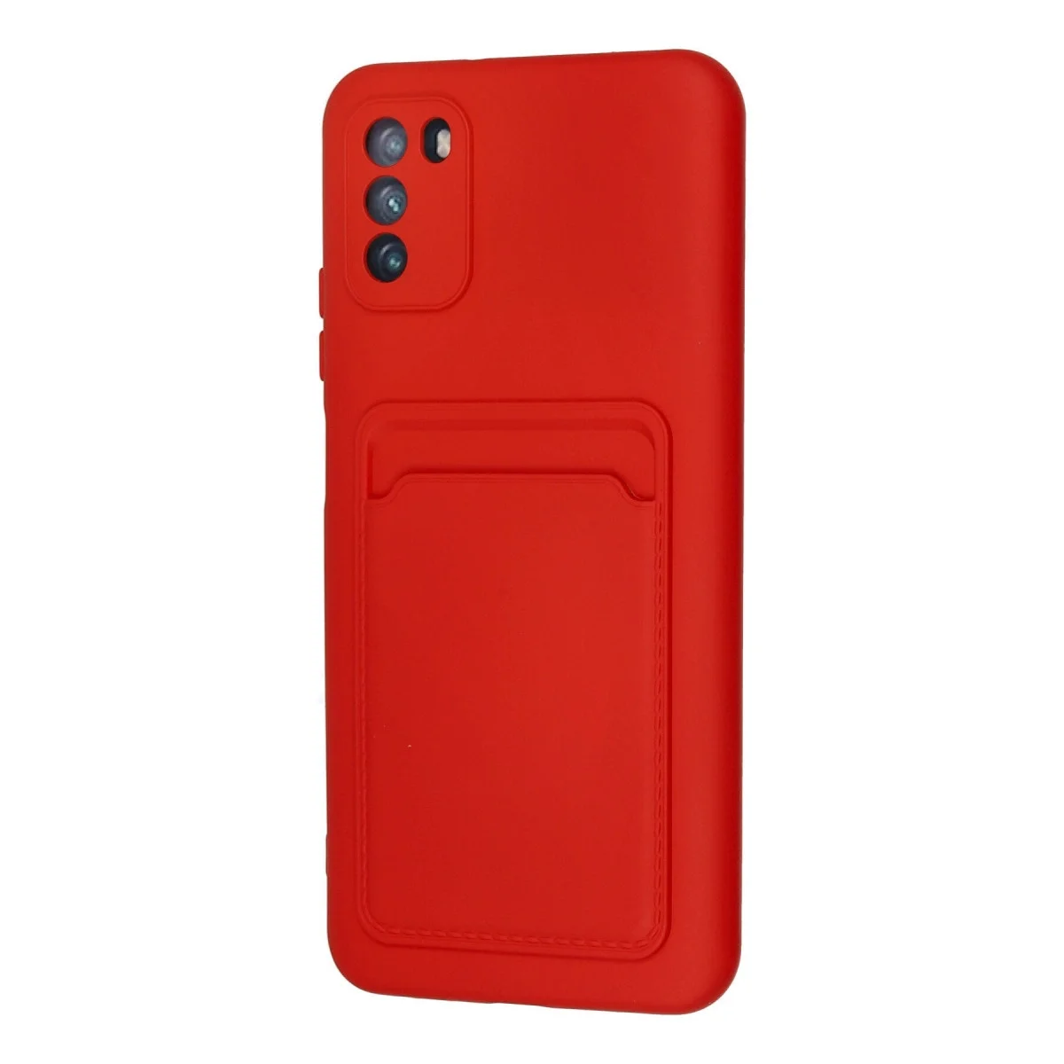 Xiaomi Pocophone M3 Kılıf Kelvin Kartvizitli Silikon - Kırmızı görsel 3