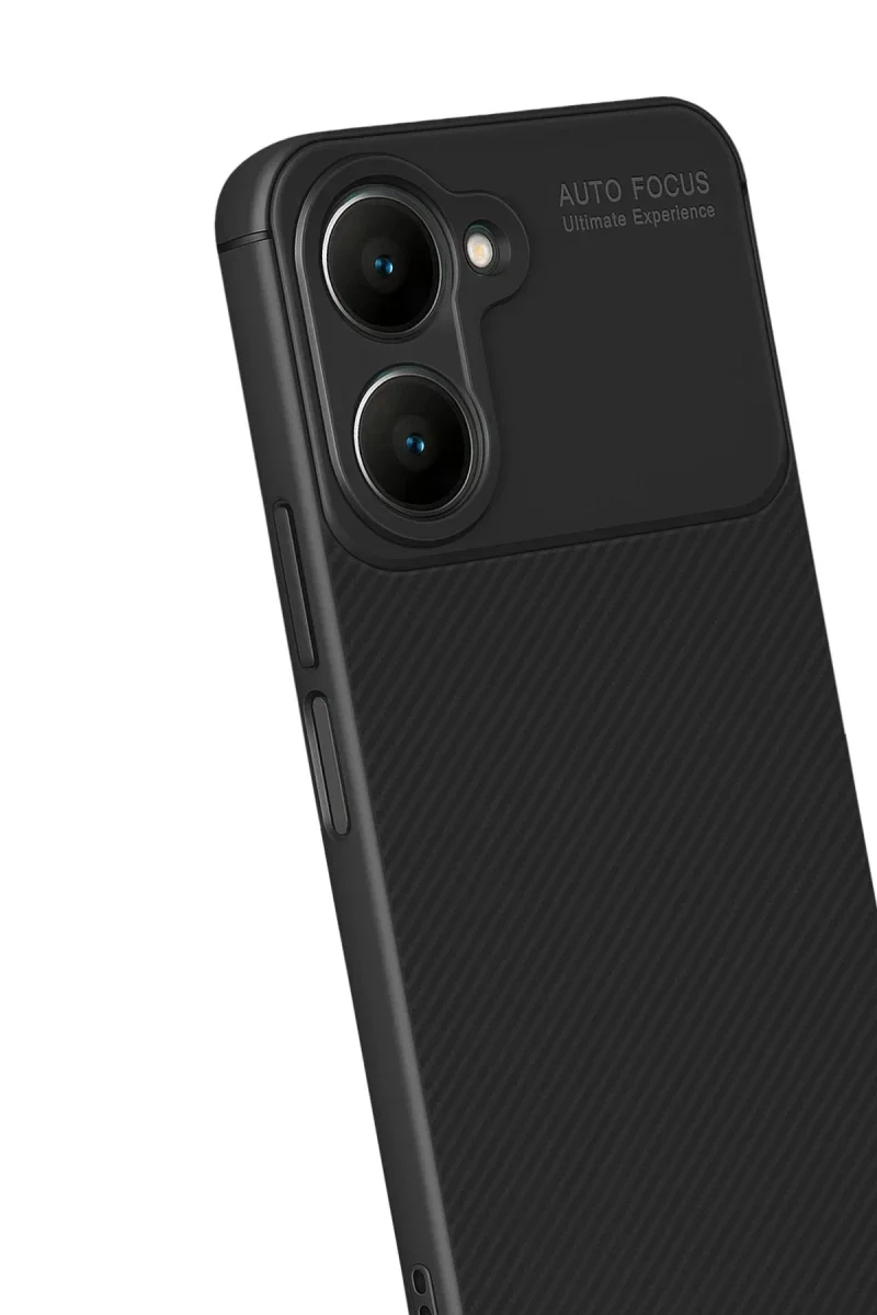 Vivo Y18 Kılıf Auto Focus Karbon Kapak - Siyah görsel 3
