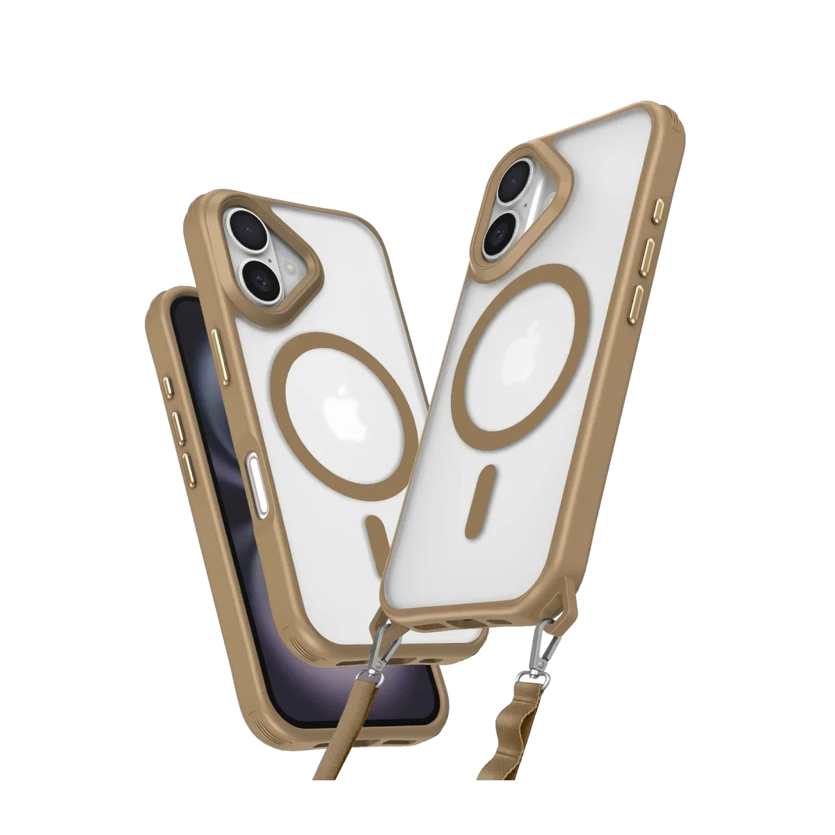 Apple iPhone 16 Plus Kılıf Enka Magsafe Silikon Kılıf - Desert
