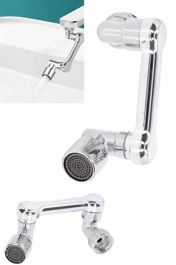 Döndürülebilir Musluk Mutfak Banyo Musluk Ucu Başlığı 4 Filtreli görsel 3