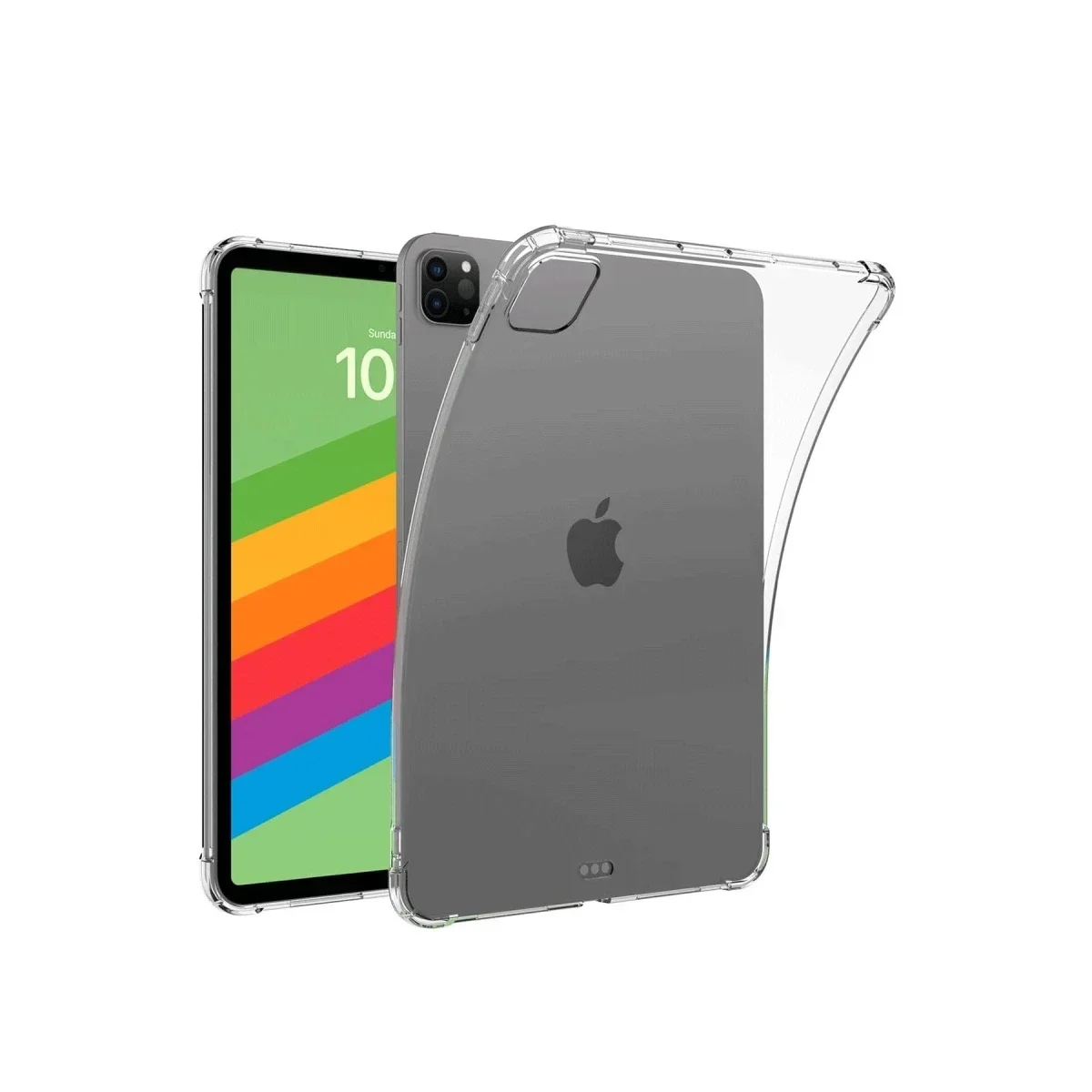 Apple iPad Pro 13 (2024) Kılıf Anti Shock Tablet Silikon - Şeffaf görsel 2