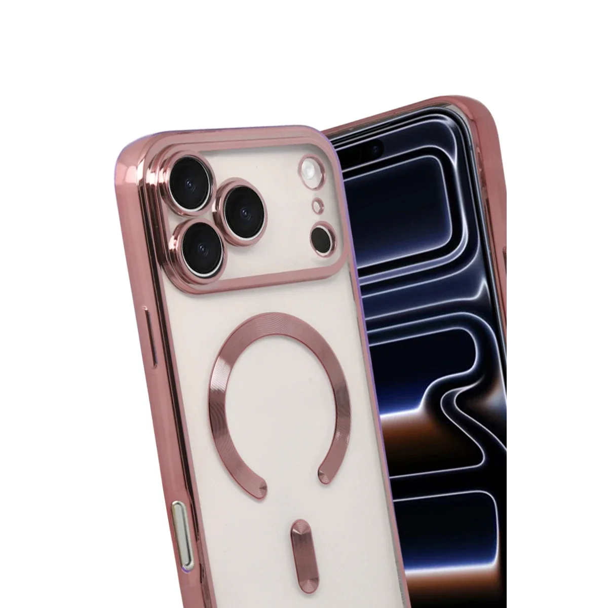Apple iPhone 17 Pro Max Kross Magneticsafe Kapak - Rose görsel 3