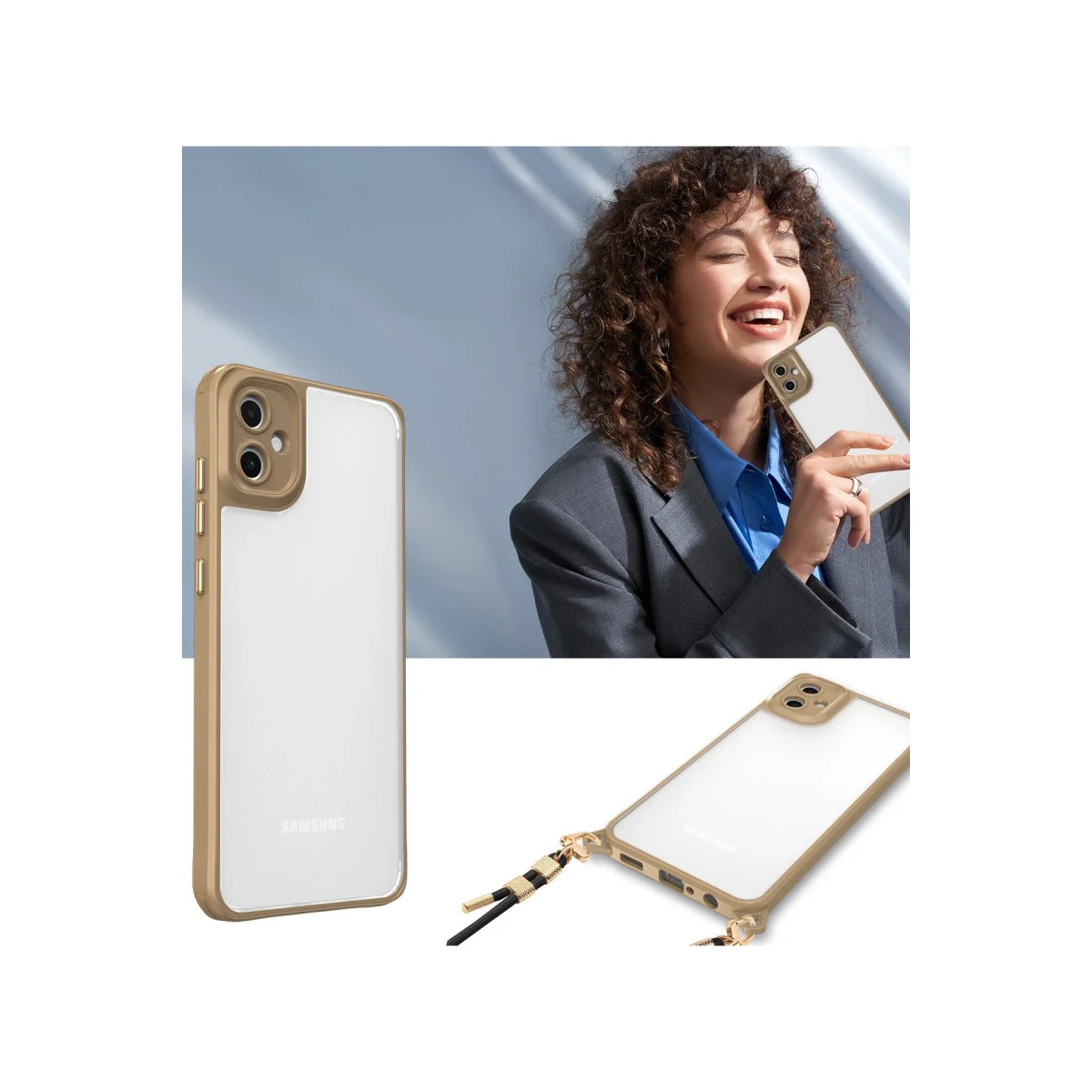 Samsung Galaxy A06 Kılıf Penta Silikon Kılıf - Çöl Titanyum görsel 3
