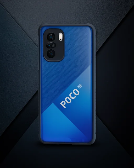 Xiaomi Poco F3 Kılıf Miami Şeffaf Silikon - Lacivert