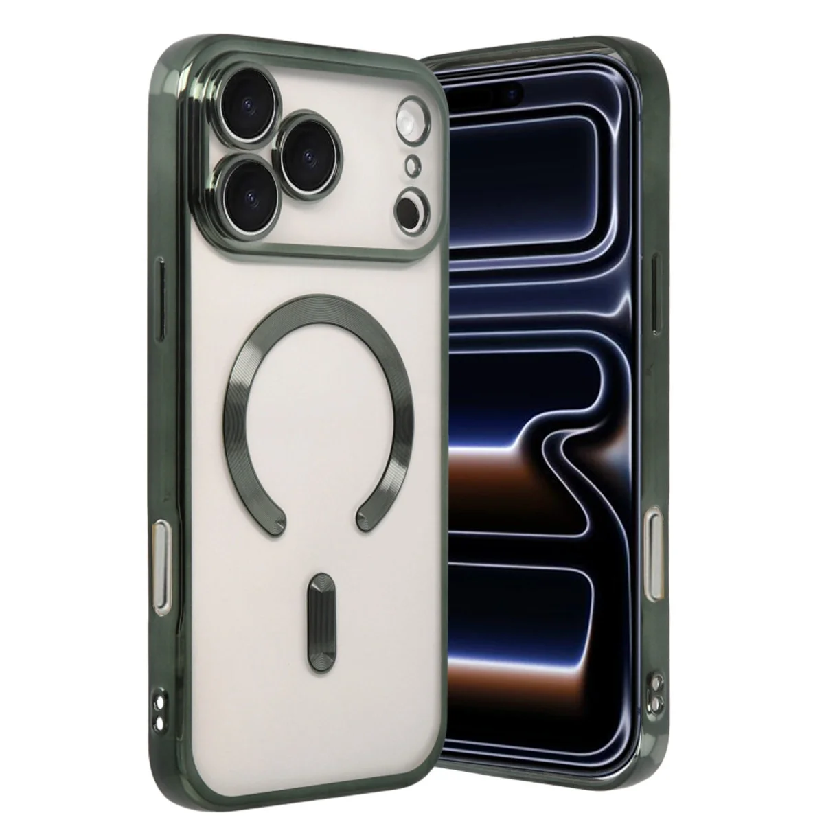 Apple İphone 17 Pro Max Kross Magneticsafe Kapak - Koyu Yeşil