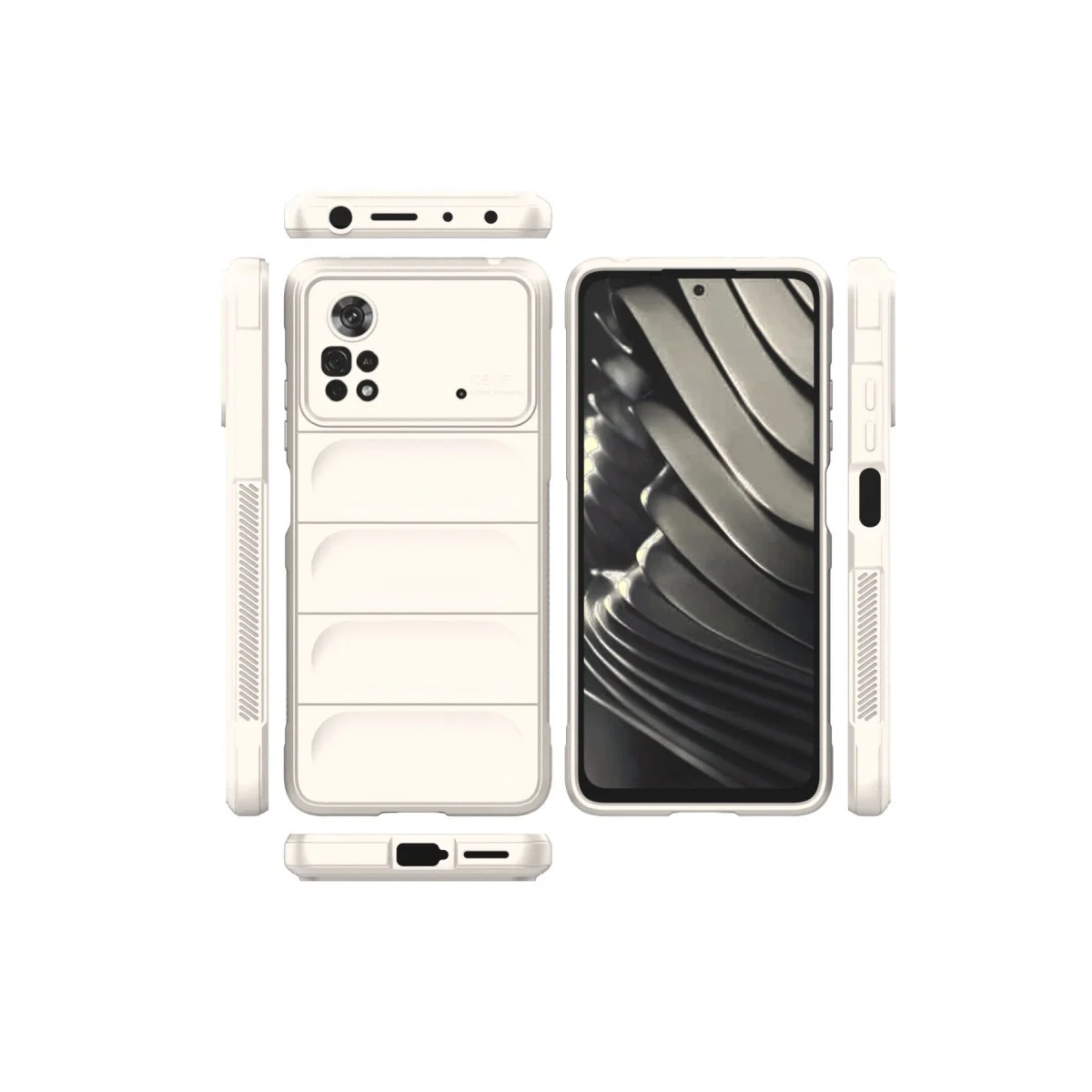 Xiao Poco X4 Pro 5g Kılıf Optimum Silikon - Krem görsel 2