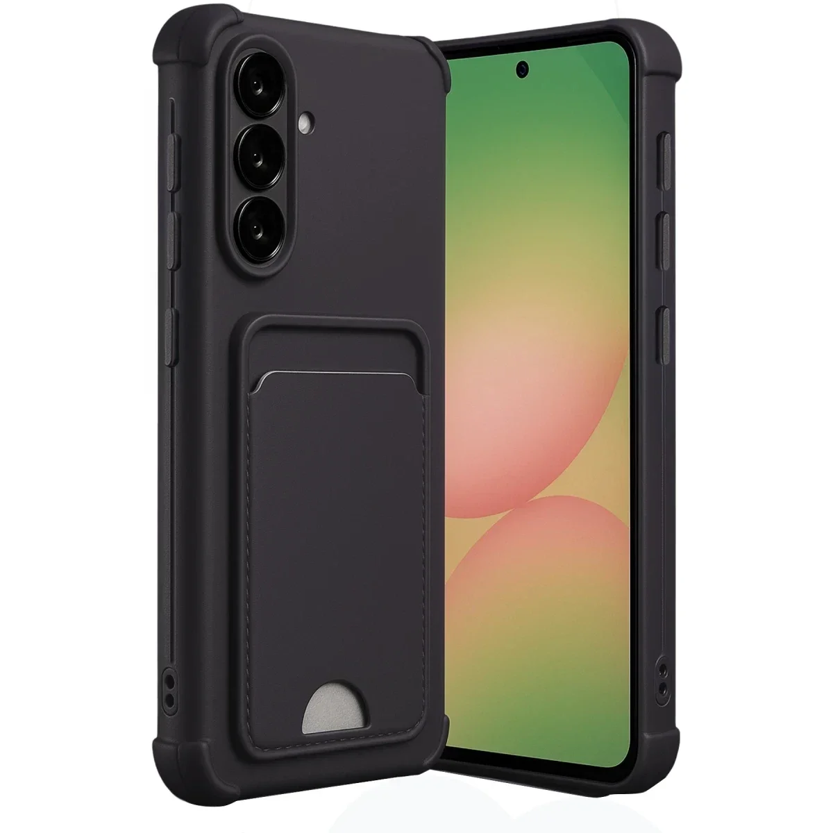 Samsung Galaxy A36 Kılıf Kelvin Kartvizitli Silikon - Siyah görsel 3