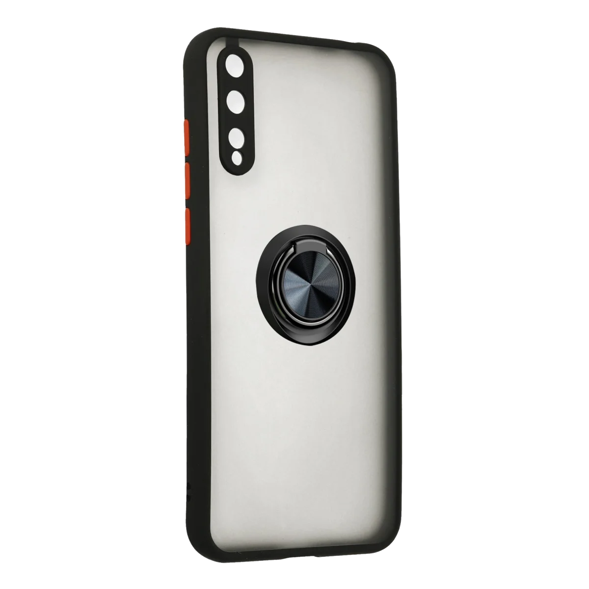 Huawei P40 Lite E Montreal Yüzüklü Silikon Kapak - Siyah