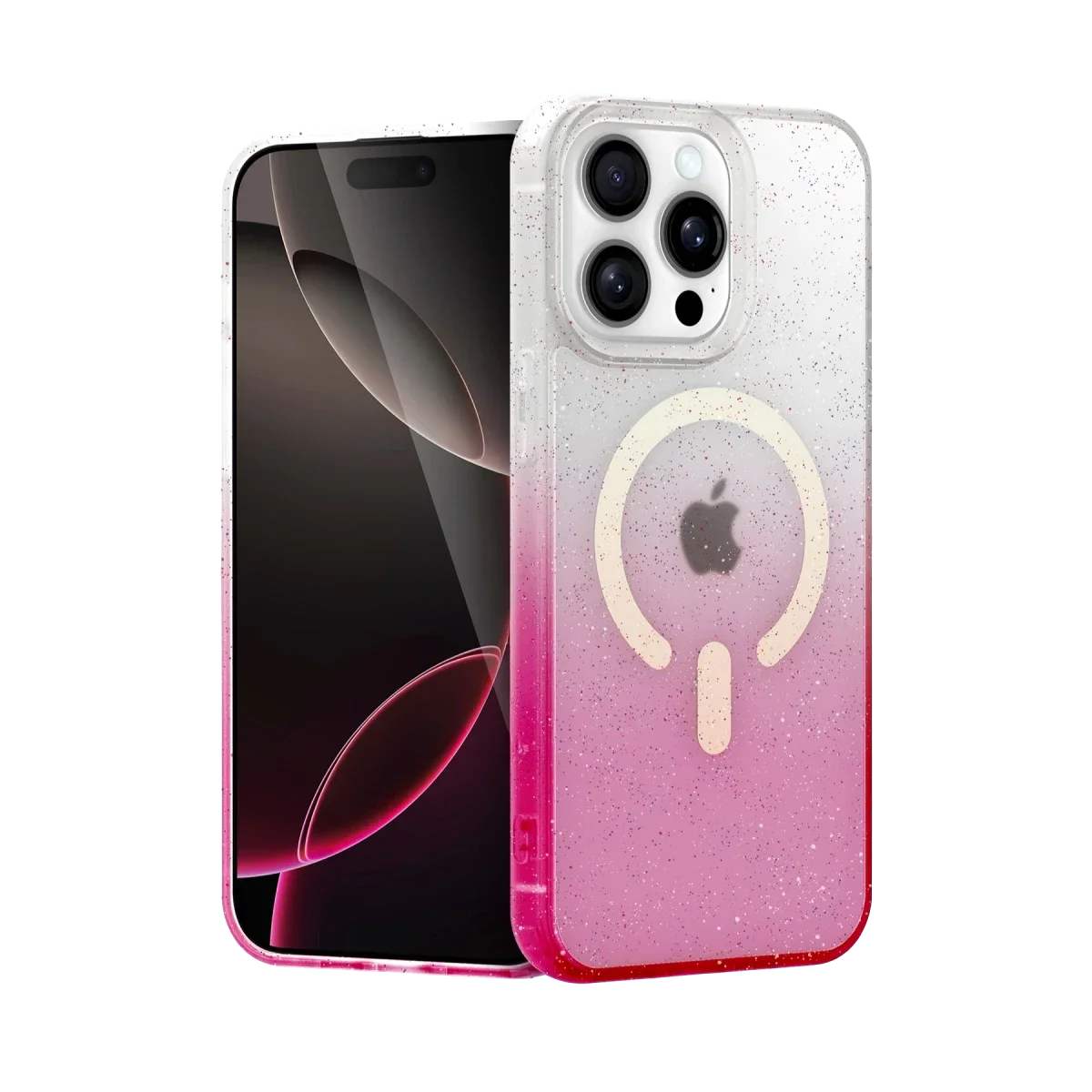 Apple iPhone 14 Pro Max Pummel Shiny Magsafe Kapak - Pembe