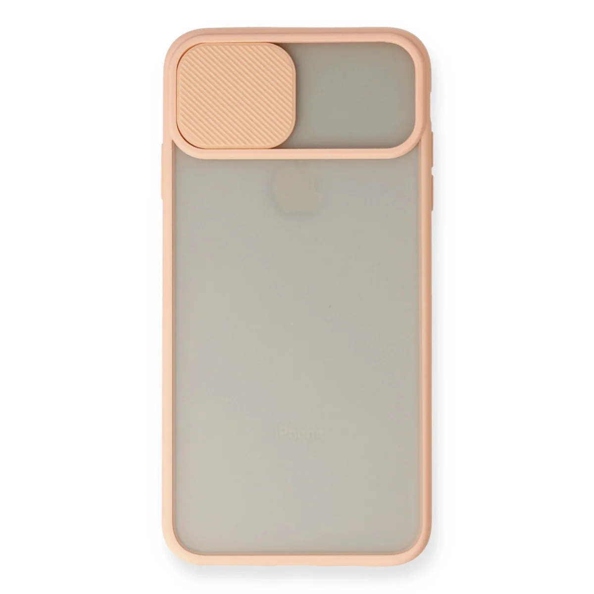 Apple İphone X Kılıf Palm Buzlu Kamera Sürgülü Silikon - Pembe görsel 2