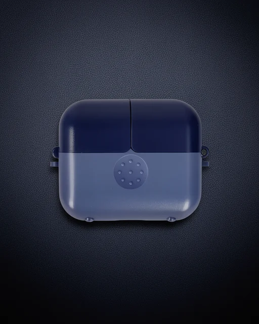 Apple Airpods 3 (3.nesil) Basmalı Kılıf - Mavi-lacivert