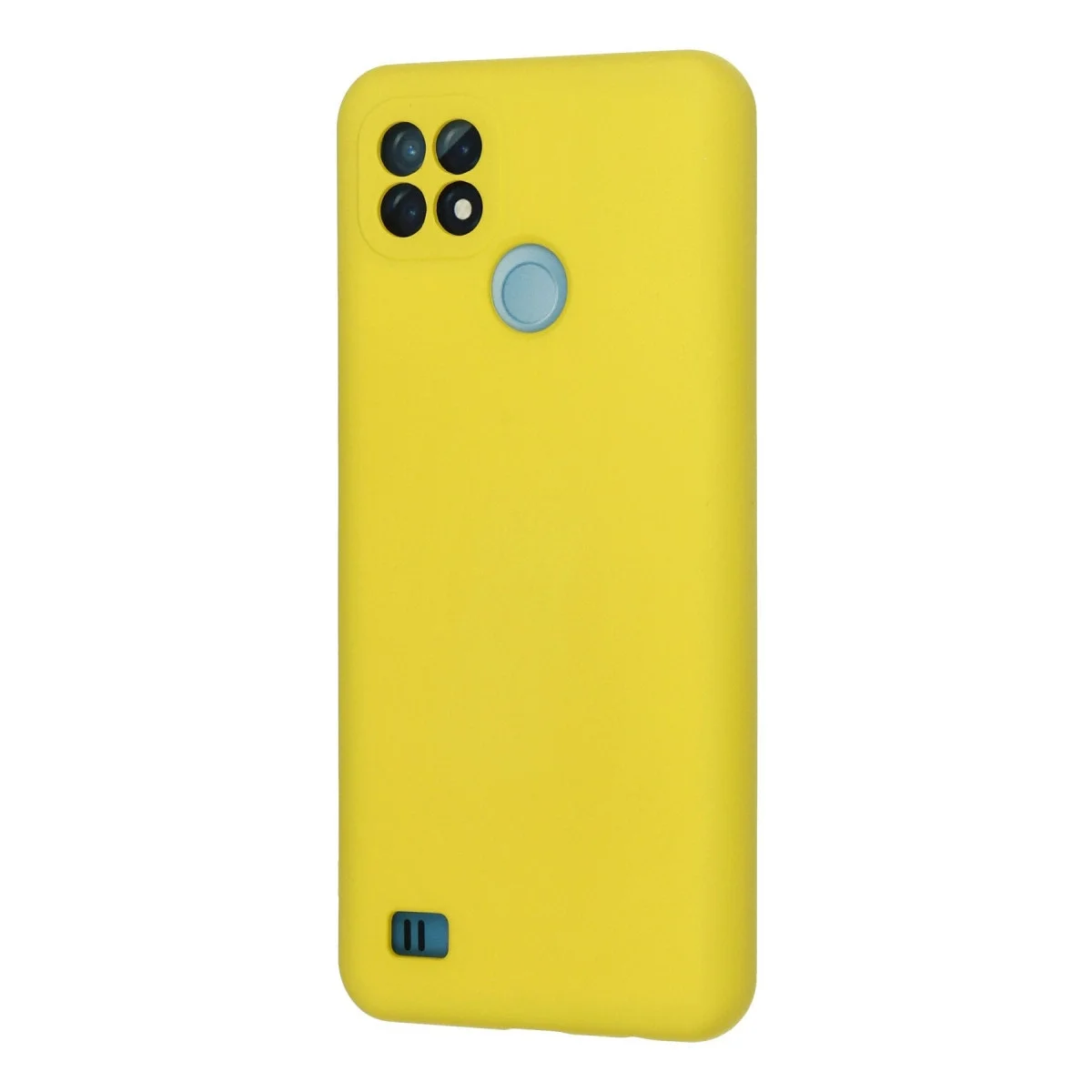Realme C21 Kılıf Nano İçi Kadife Silikon - Sarı görsel 3