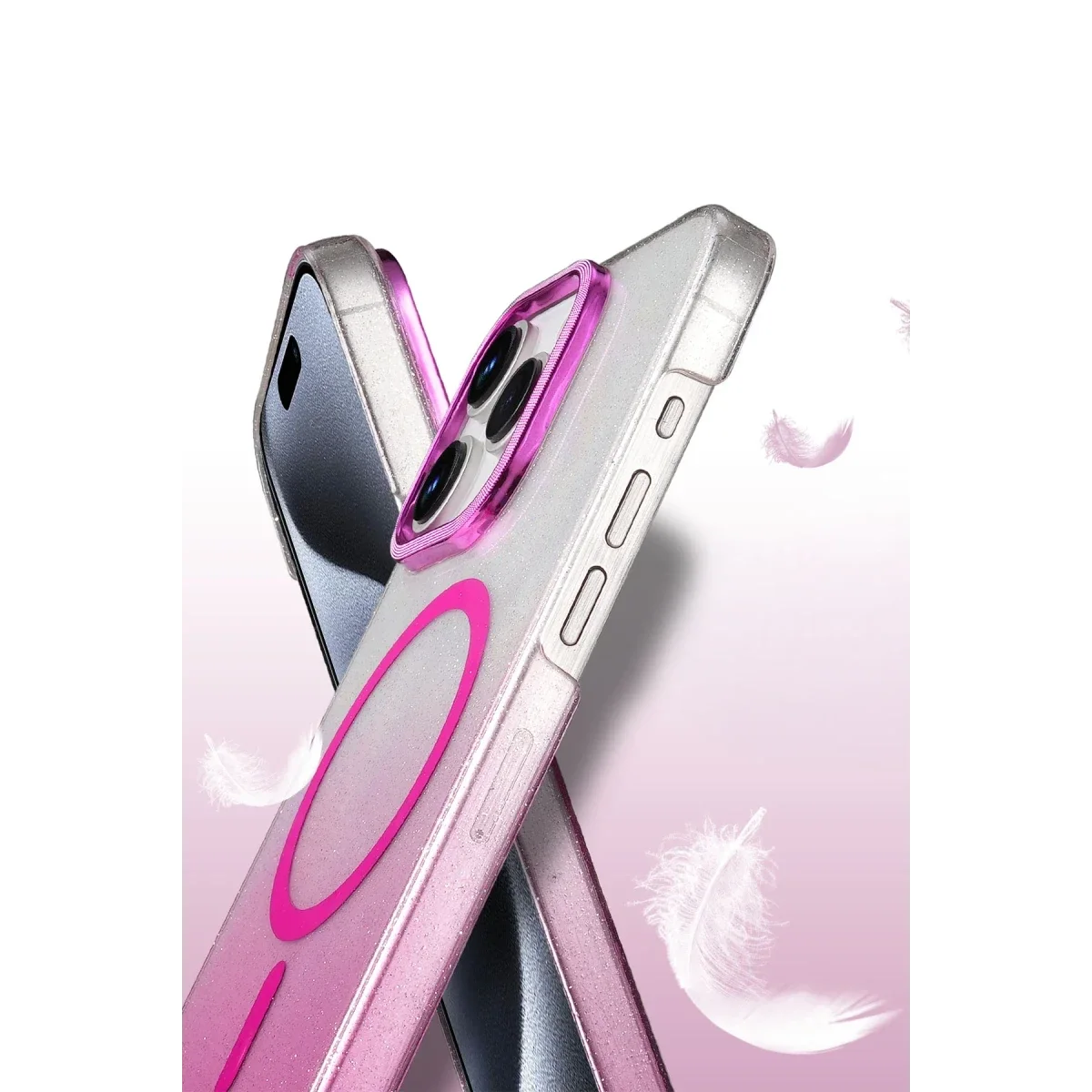 Apple iPhone 15 Pro Max Glossy Magsafe Kapak - Mor görsel 3