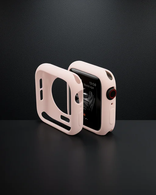 Apple Watch 44mm Silikon Alt Kasa - Pudra