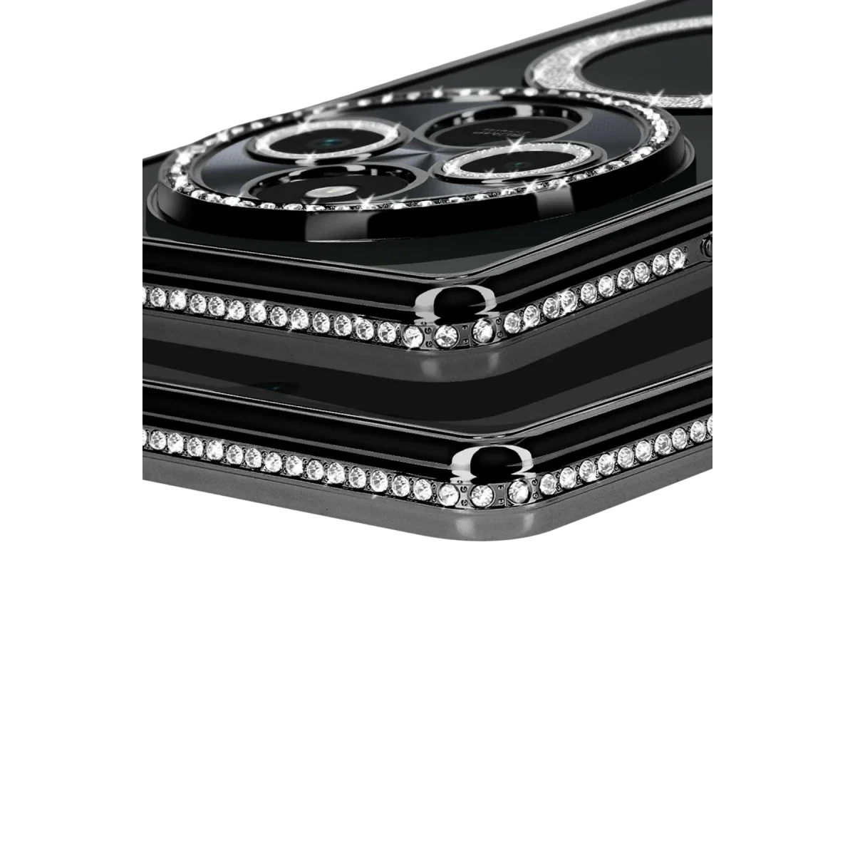 Xiaomi Redmi 14C Joke Simli Magneticsafe Kılıf - Siyah görsel 2